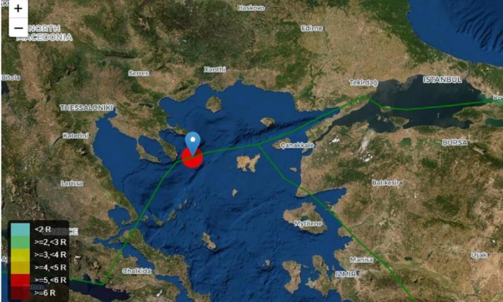 Ισχυρός σεισμός στην Χαλκιδική: Η δόνηση προήλθε από την Τάφρο του Βορείου Αιγαίου